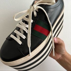Gucci wedge platform sneakers (used)